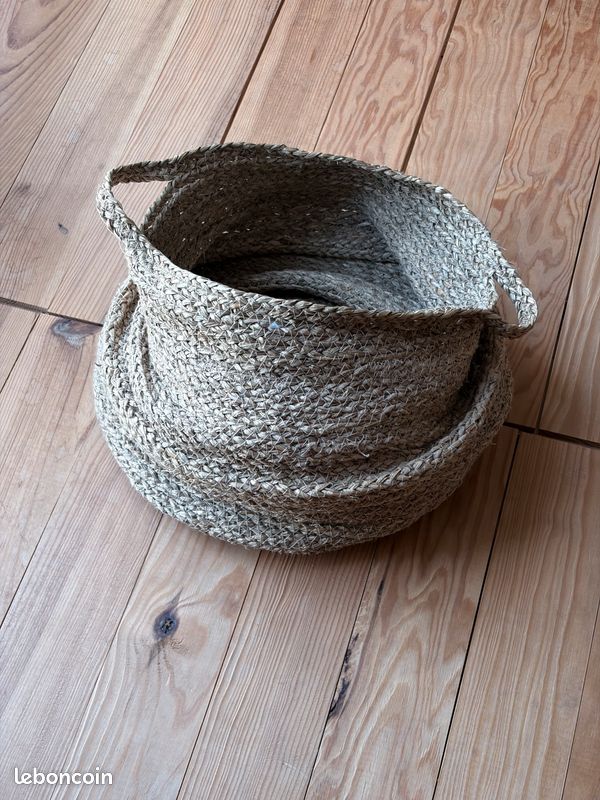 Panier en jonc de mer avec anses (image 1)