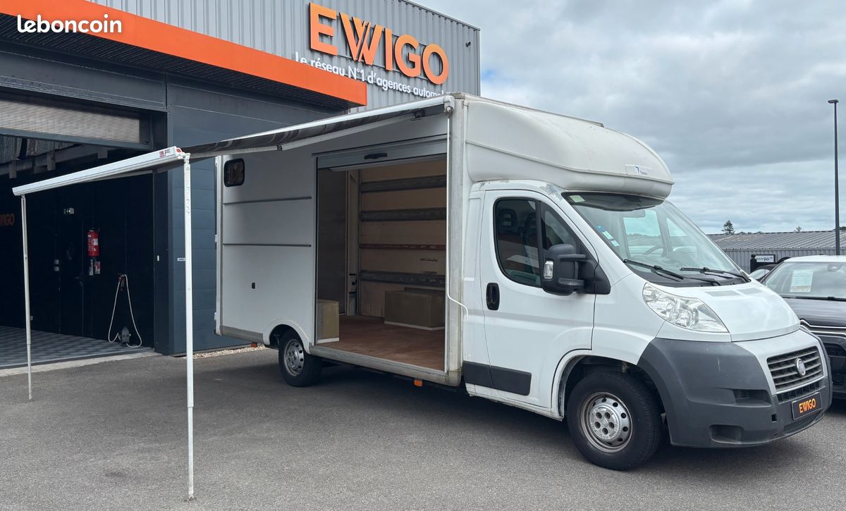 FIAT DUCATO VU Camion de Marché - FOURGON MAXI 2.3 120 XLH2 20m³ - DISTRIBUTION FAIT - STORE & RIDEAU - CLIM (image 1)