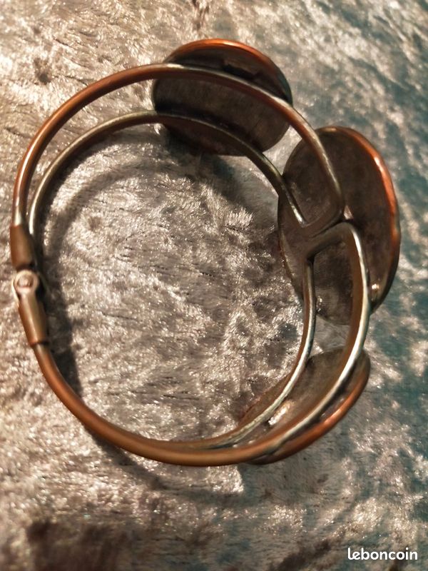 Bracelet Manchette Ethnique En Argent Sterling - Style Spirale, D’occasion