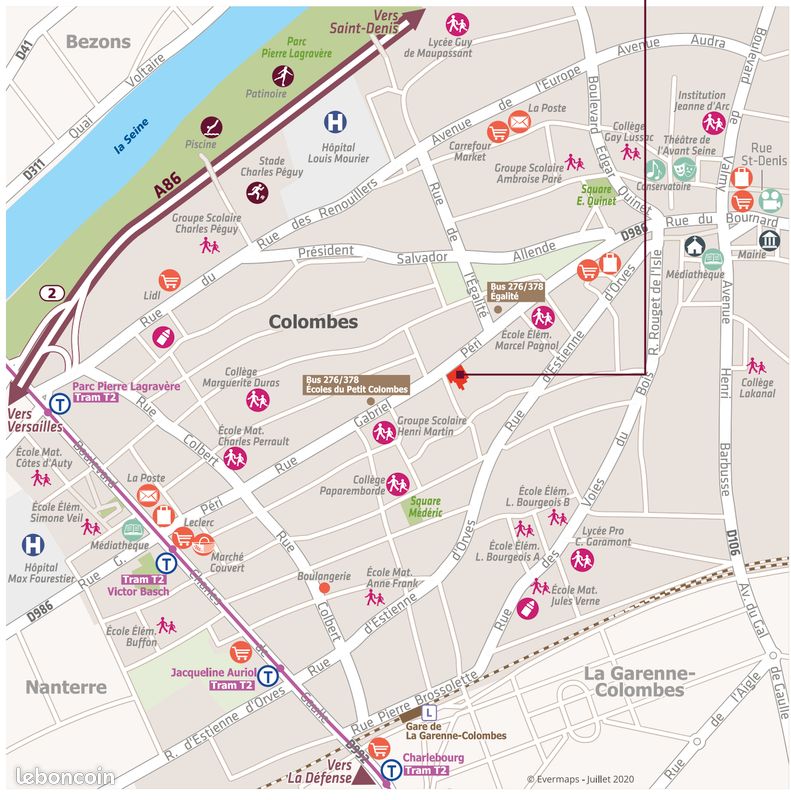 Appartement a louer colombes - 3 pièce(s) - 61 m2 - Surfyn