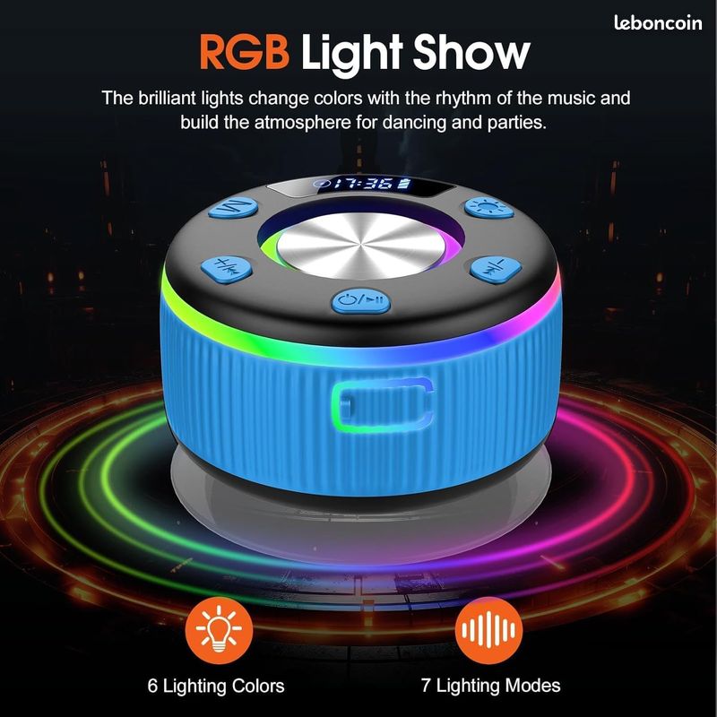 Enceinte Bluetooth Douche (30% remise) (image 3)