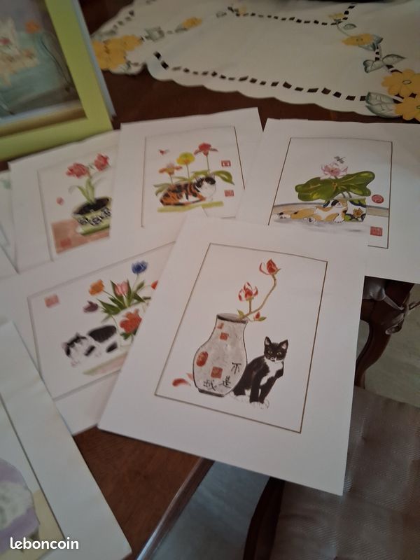 10 aquarelles prêtes à encadrer + 10 Marie-Louise (image 5)