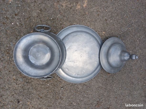 Lot de plats en étains - Décoration