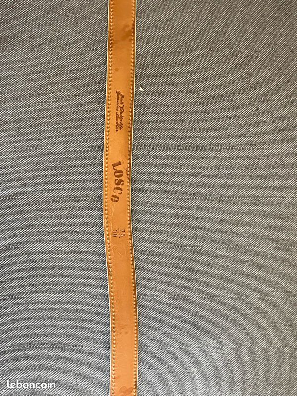 Ceinture en cuir blanc Losco T 75 cm (image 6)