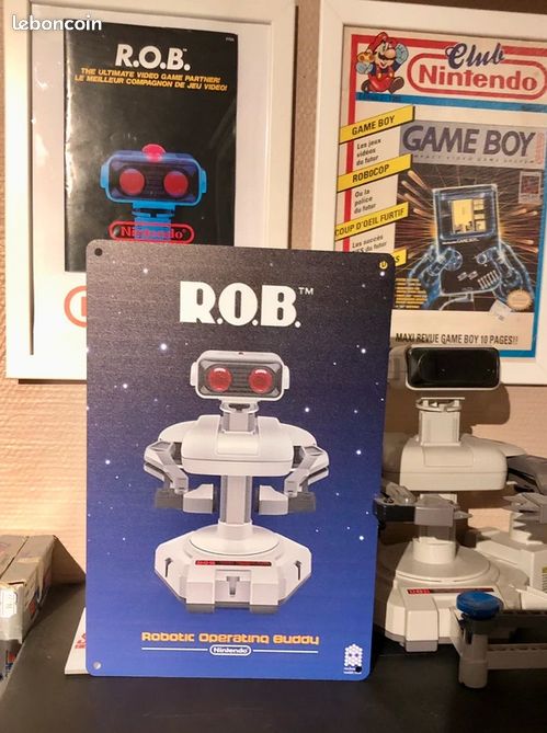 Plaque métallique Nintendo nes rob robot (image 1)