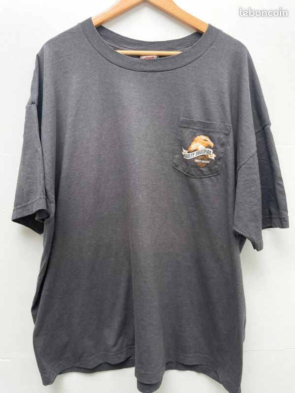 T-shirt Harley Davidson 2XL Gris Bald Eagle Honolulu Hawaii 2012 – Vintage Rare Collector (image 7)