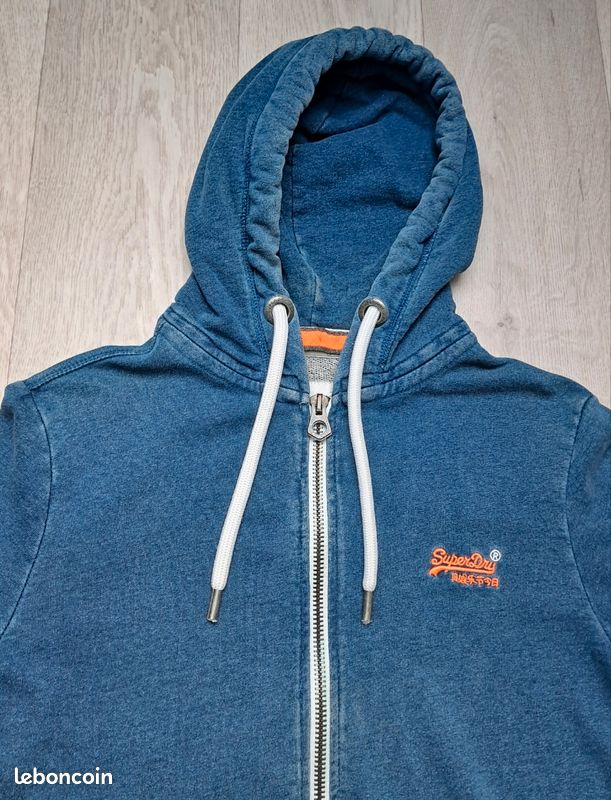Superdry Pour des hommes Sweat à capuche classique, Bleu Bleu