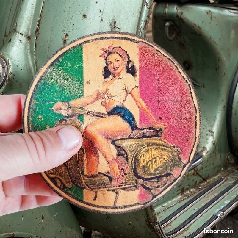 Ecusson Pin up "Bella Veloce" à coudre ou à coller (image 1)
