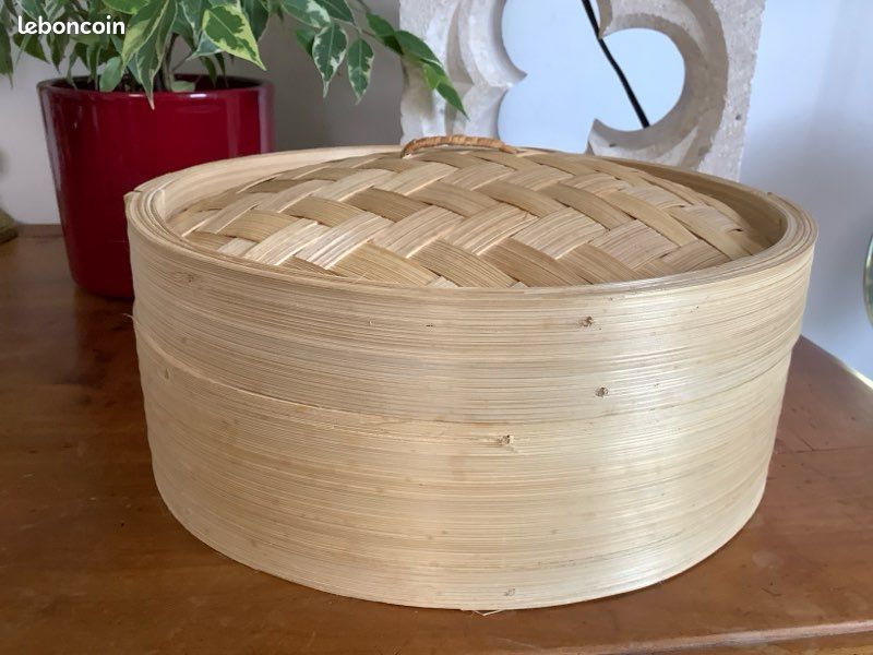 Panier vapeur en bambou , cuiseur à riz , cuiseur vapeur , cuisine asiatique , bambou naturel (image 12)