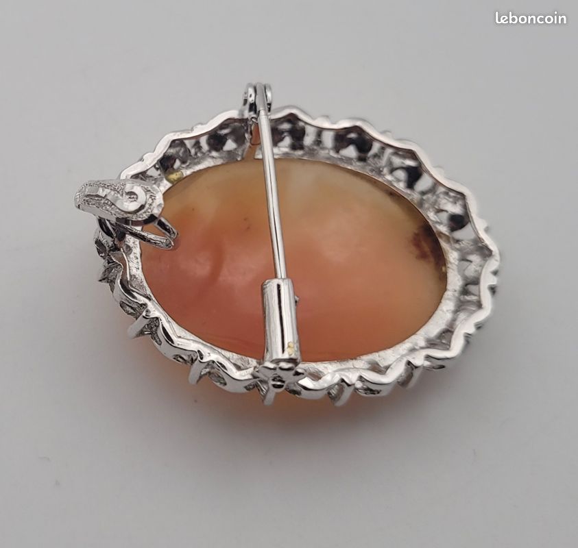 Broche/Pendentif Camée En Argent Massif - Occasion