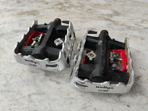 Pédales WELLGO combinées 3 en 1 pour vélo d’intérieur pas cher