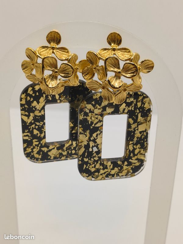 Boucles d'oreilles fermoir clou (image 5)