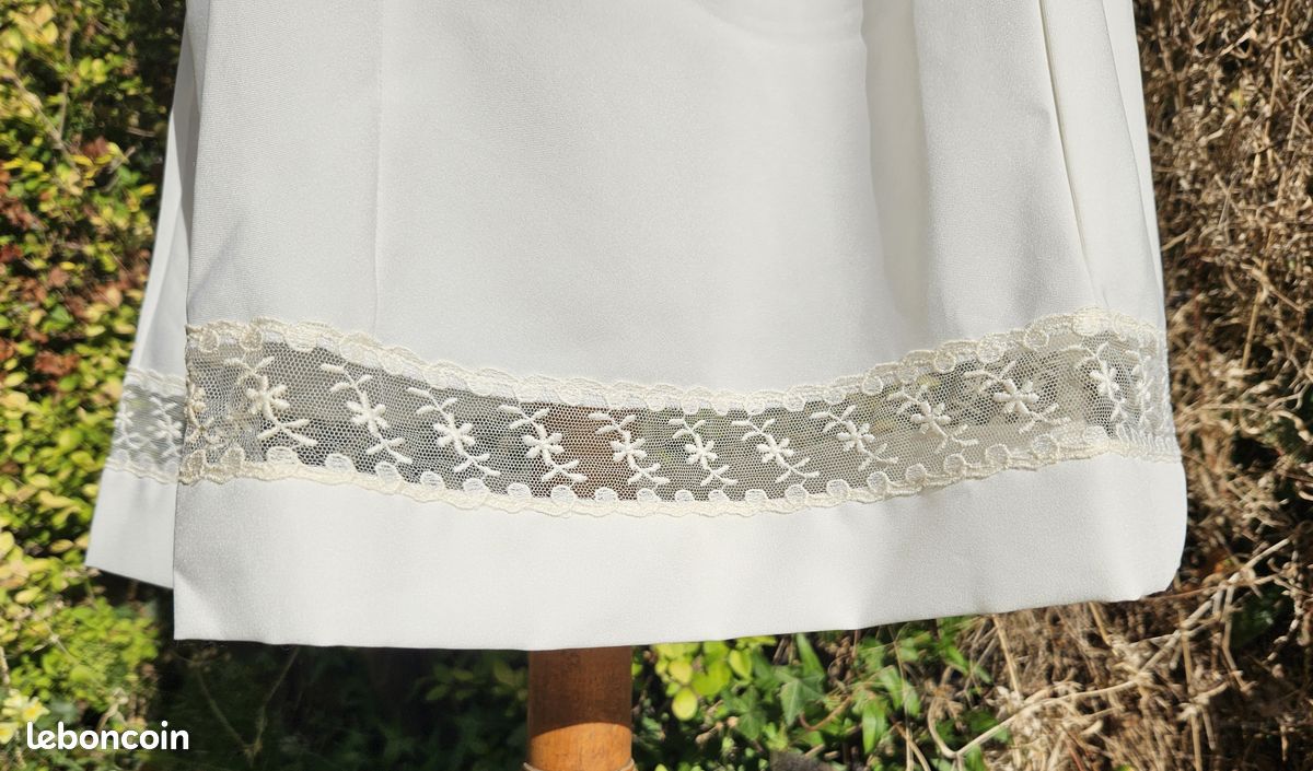 Combinaison Rolmaine Vintage T52 – Dentelle De Calais – Blanc (neuf Avec Défauts)