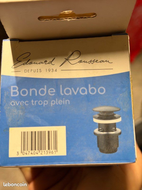 Bonde lavabo noire neuve Édouard Rousseau (image 3)