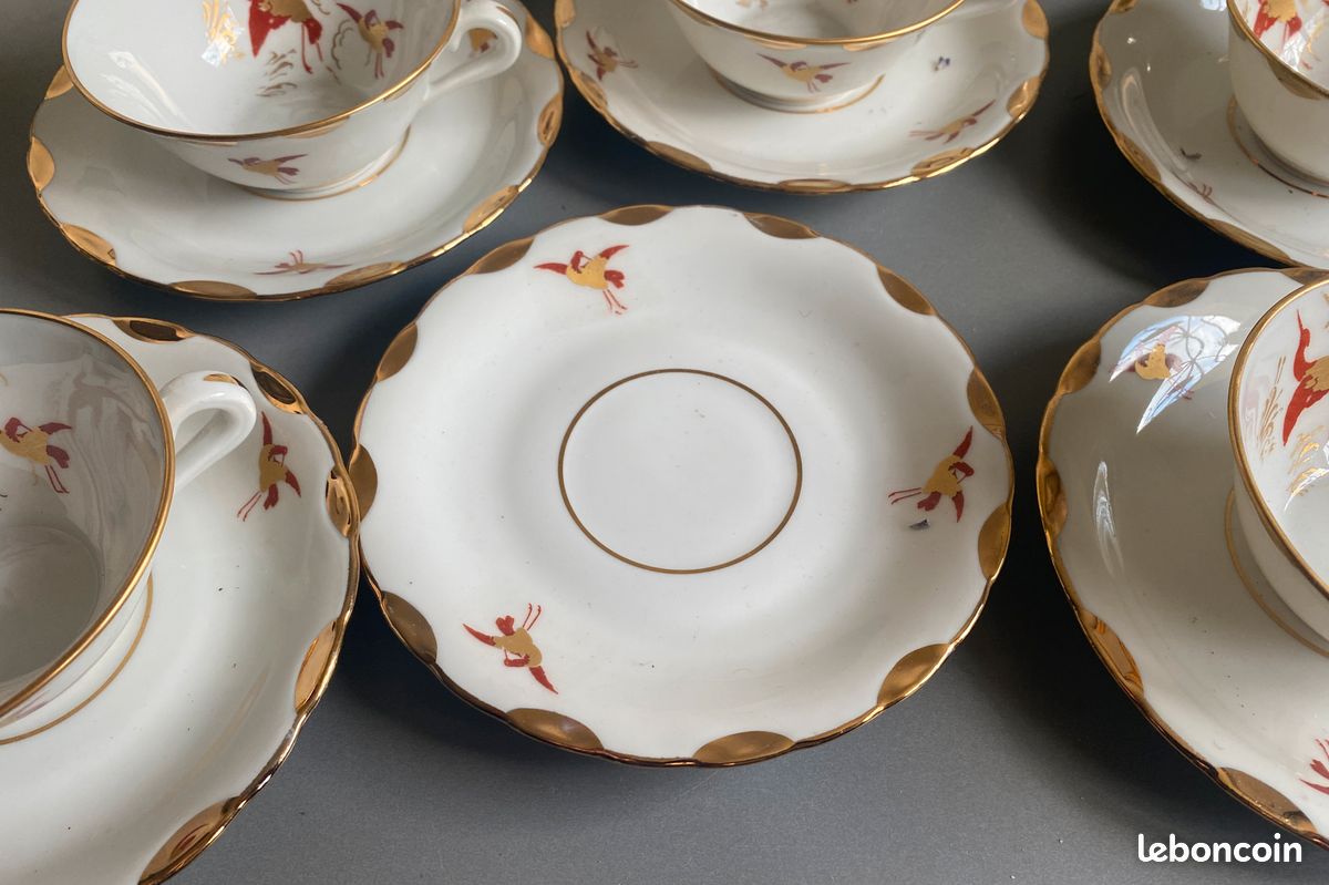 Service vaisselle véritable porcelaine berry Chauvigny