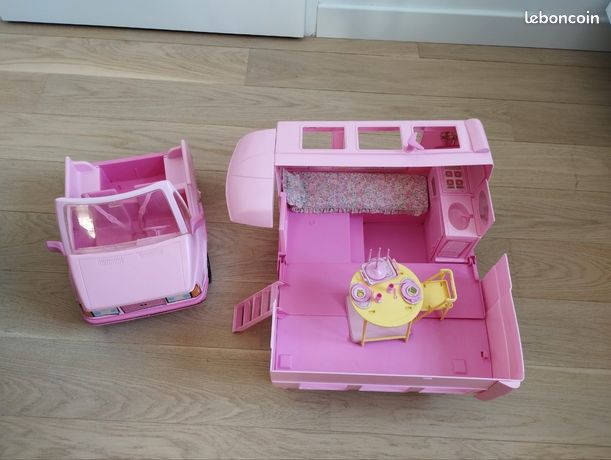 mattel vtg 1989 barbie #2938 magic van caravan fun car