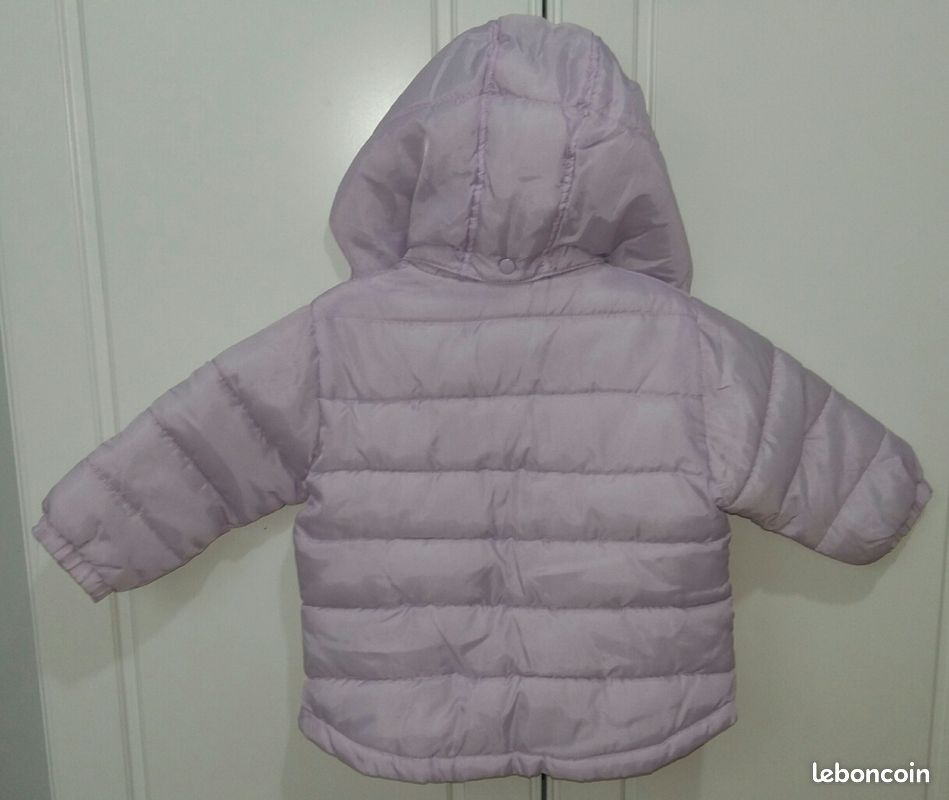 Manteau hiver fille 24 mois parme (image 2)