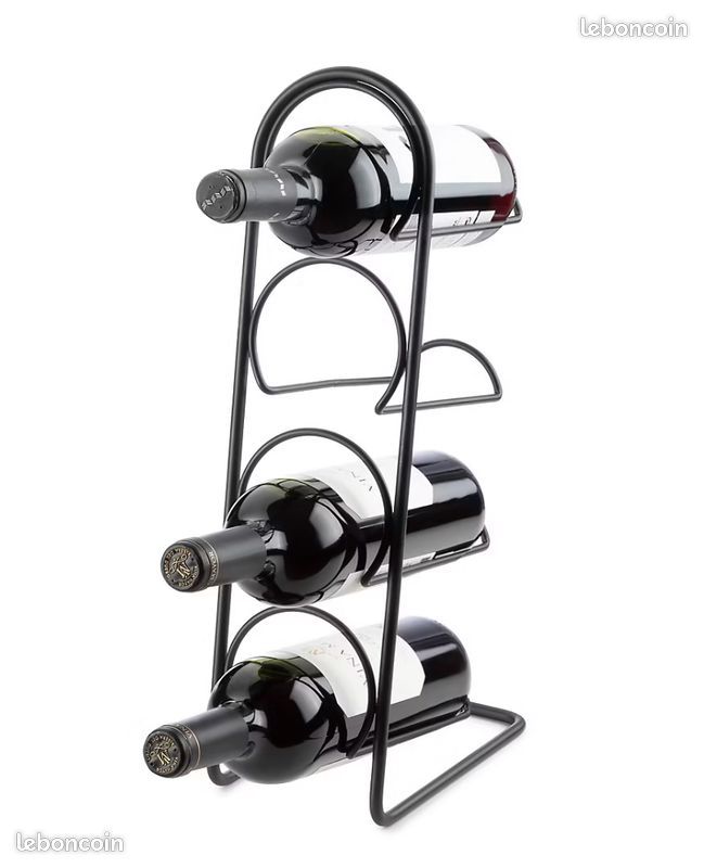 ANCIEN PORTE BOUTEILLES Bois Et Laiton 12 Places EUR 29,99 - FR