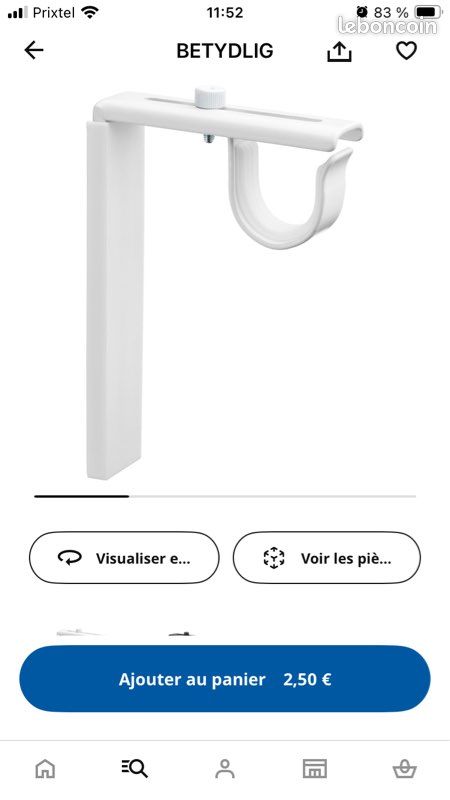 Lot de support de tringle à rideau IKEA - Décoration