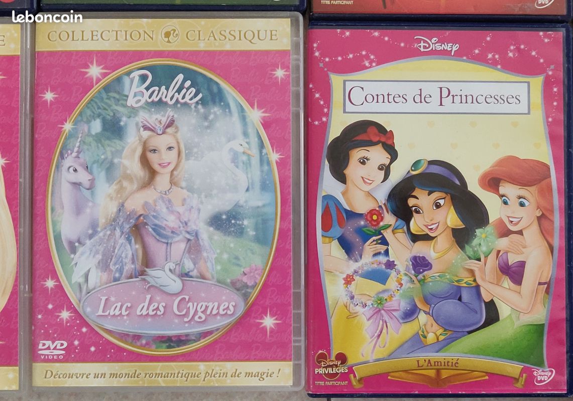 2 DVD Barbie Lac des cygnes et Contes de Princesses (image 1)