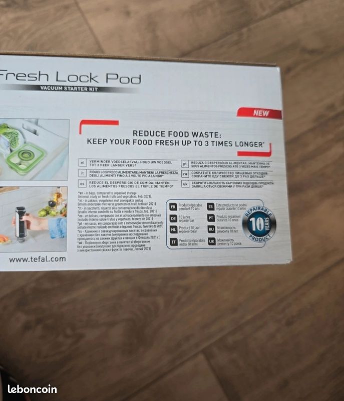 tefal kit sous vide fresh lock pod Appareil mise sous vide TEFAL VT101D10