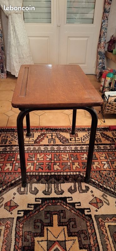 Ancien petit bureau écolier avec tiroir (image 5)