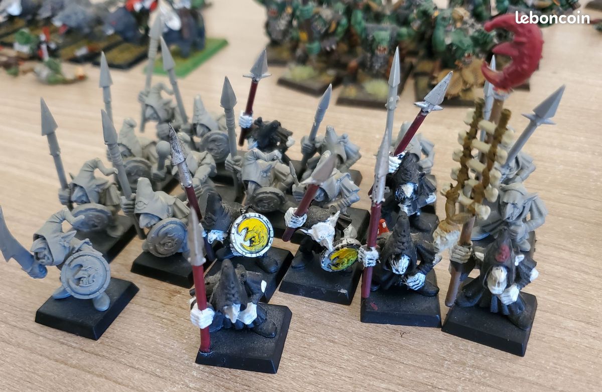 X1 Boîte De 10 Dés Orques & Gobelins – Warhammer Vintage – Plastique