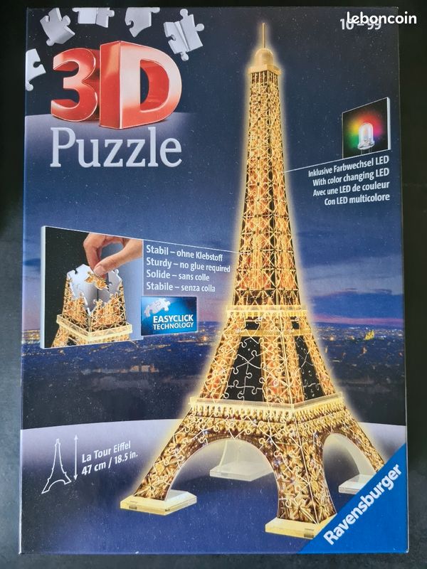 Puzzle 3d tour eiffel (image 1)