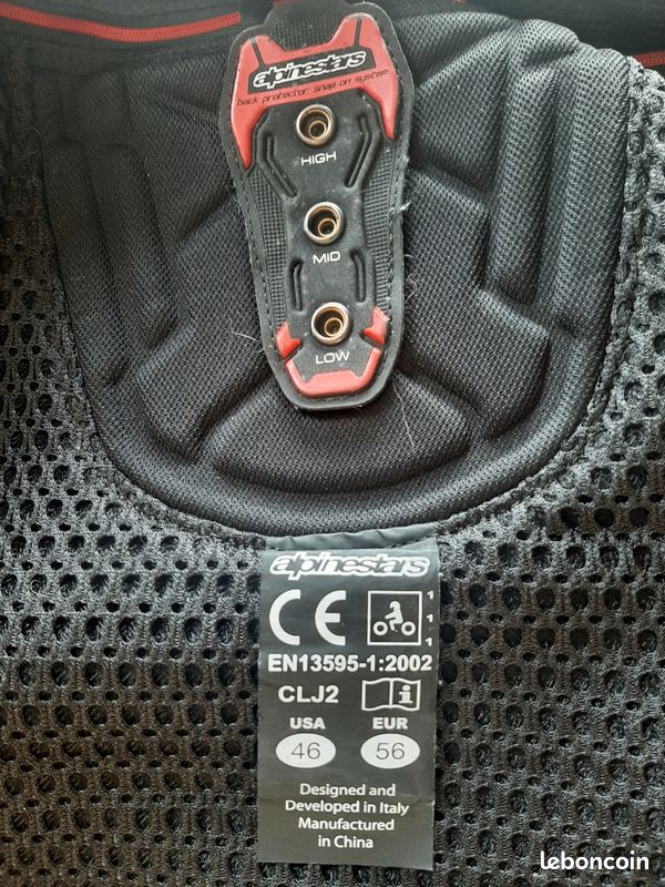 Combi cuir 2 pièces Alpinestar veste taille 56, pantalon taille 54 (image 3)