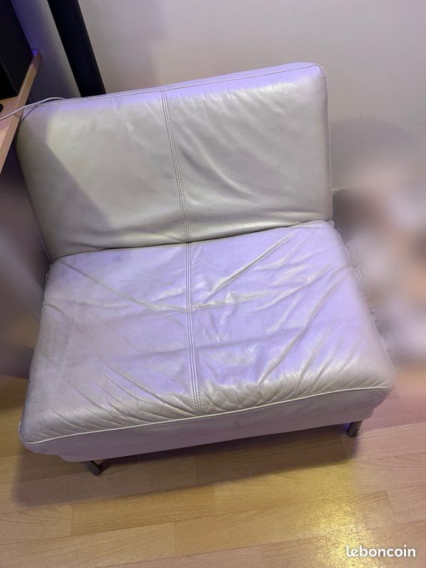 Canapé Cuir Blanc (image 2)