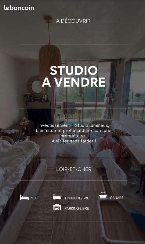 Appartement 1 pièce 23 m² · à Montrichard Val de Cher · 23 m² · 55 000 €