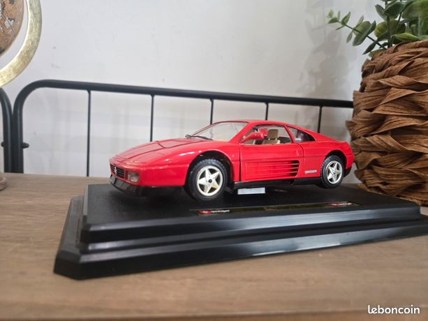 Ferrari 348 TB 1989 Burago 1/24 Pour Hachette - Neuve Sous Boîte Vitrine