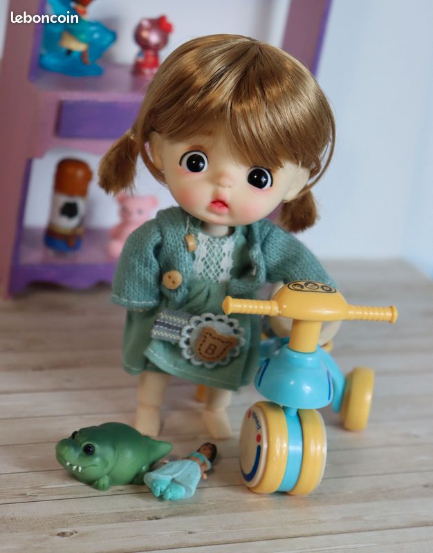 Poupée BJD 18cm Avec Accessoires - Coffret Pour Enfant - Cheveux Bruns