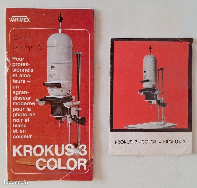 STUDIO PHOTO ARGENTIQUE - Agrandisseur KROKUS 3 COLOR EUR 150,00 - FR