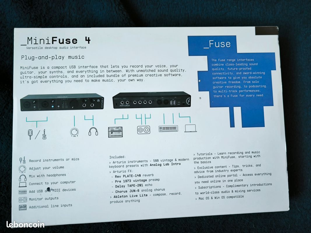 ARTURIA Minifuse 4 avec licences - Jamais utiliséee (image 2)