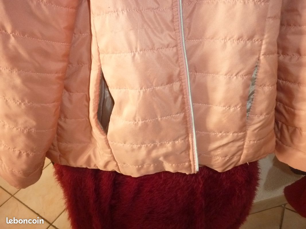 Veste doudoune légère saumon doublée (image 5)