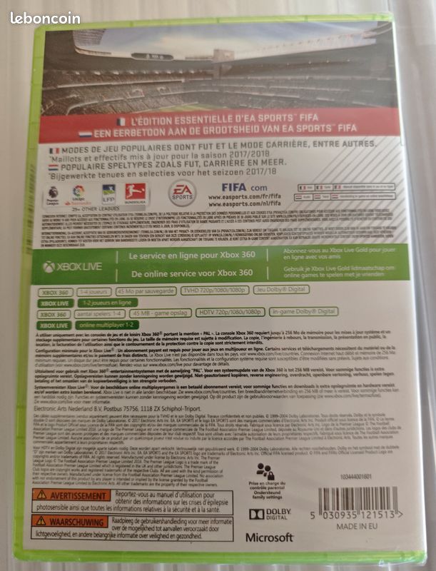 Blister neuf xbox360 fifa18 (image 2)