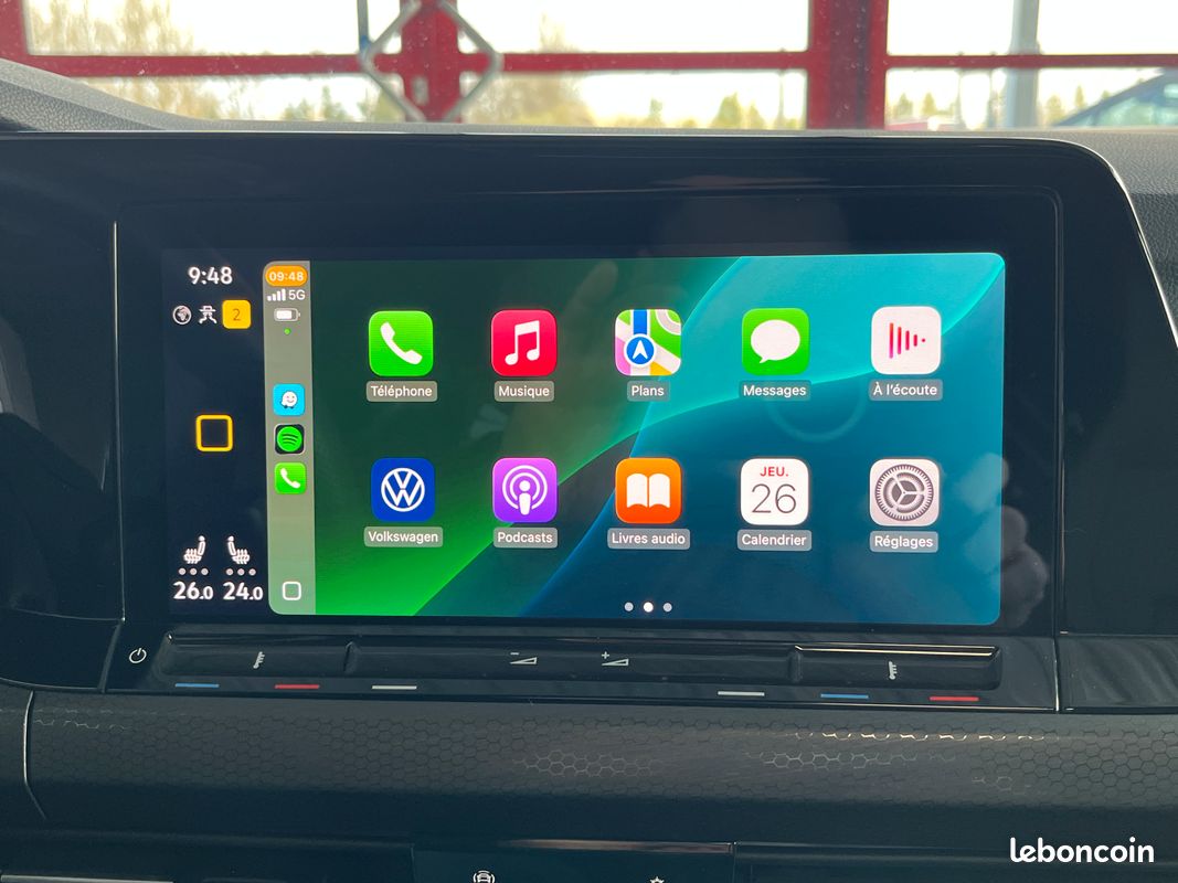 Volkswagen golf 8 gtd 2,0 tdi 200 dsg7 toit panoramique attelage gps camera dcc acc apple carplay regulateur adaptatif limiteur keyless iq drive jante 18 digital cockpit matrix led excellent etat (image 10)