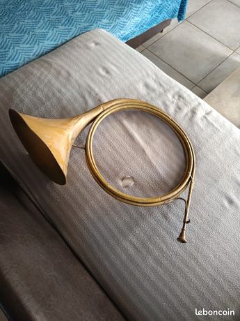Cor De Chasse En Laiton - Longueur 28 Cm - Instrument D'occasion