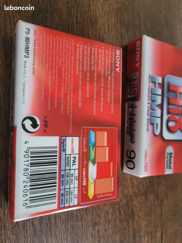 Cassette Vidéo Hi8 Sony P5-90 HMP - 90 Minutes - Qualité Metal Particle Pour Caméscope