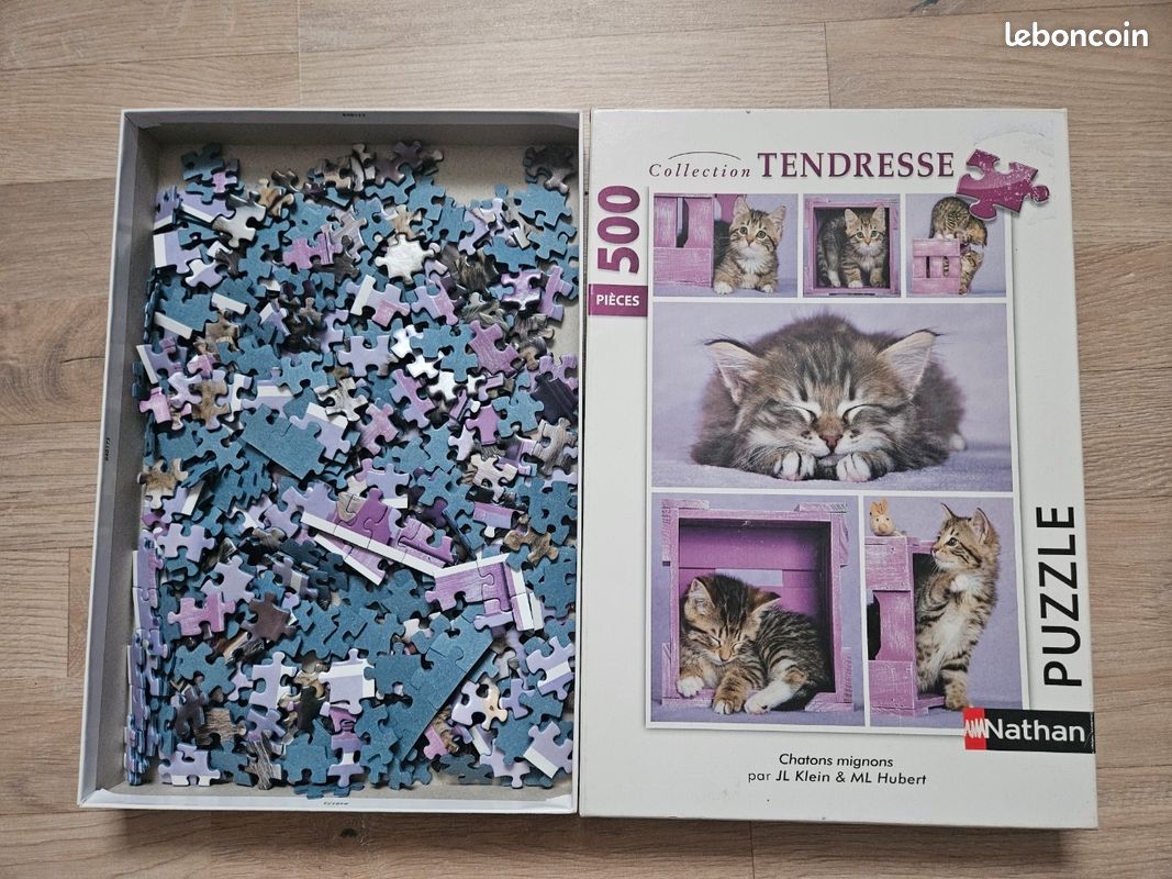 Puzzle 500 pièces Nathan Chatons mignons (image 3)