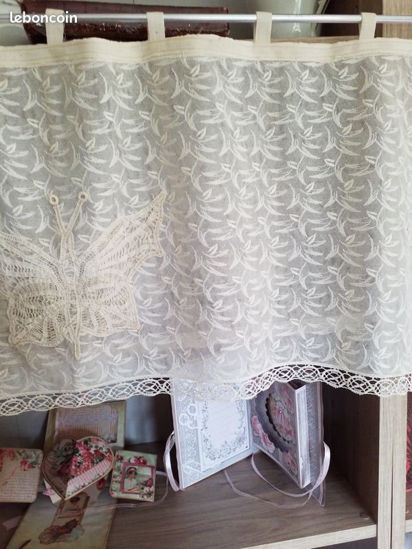 1 Rideau en tulle beige Papillon (image 2)