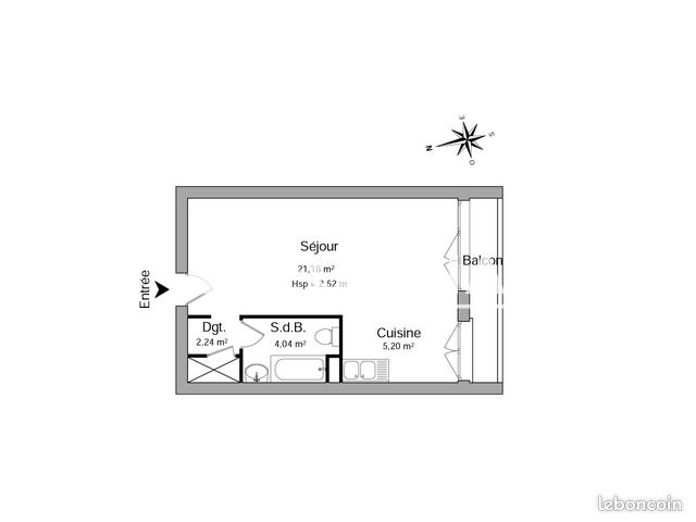 Appartement a louer vienne - 1 pièce(s) - 32 m2 - Surfyn