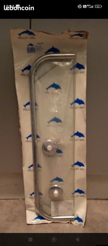 Tablette lavabo "loft"en verre pellet ASC neuf (image 1)
