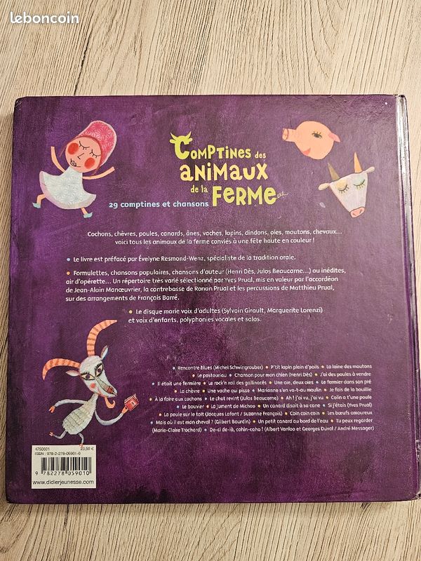 Livre comptines des animaux de la ferme (image 2)