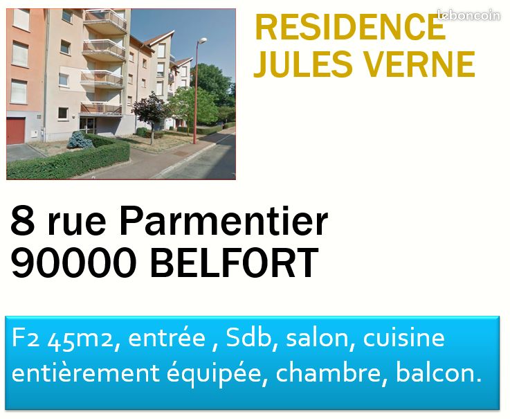 Appartement 2 pièces 45 m² · à Belfort · 45 m² · 490 €/mois