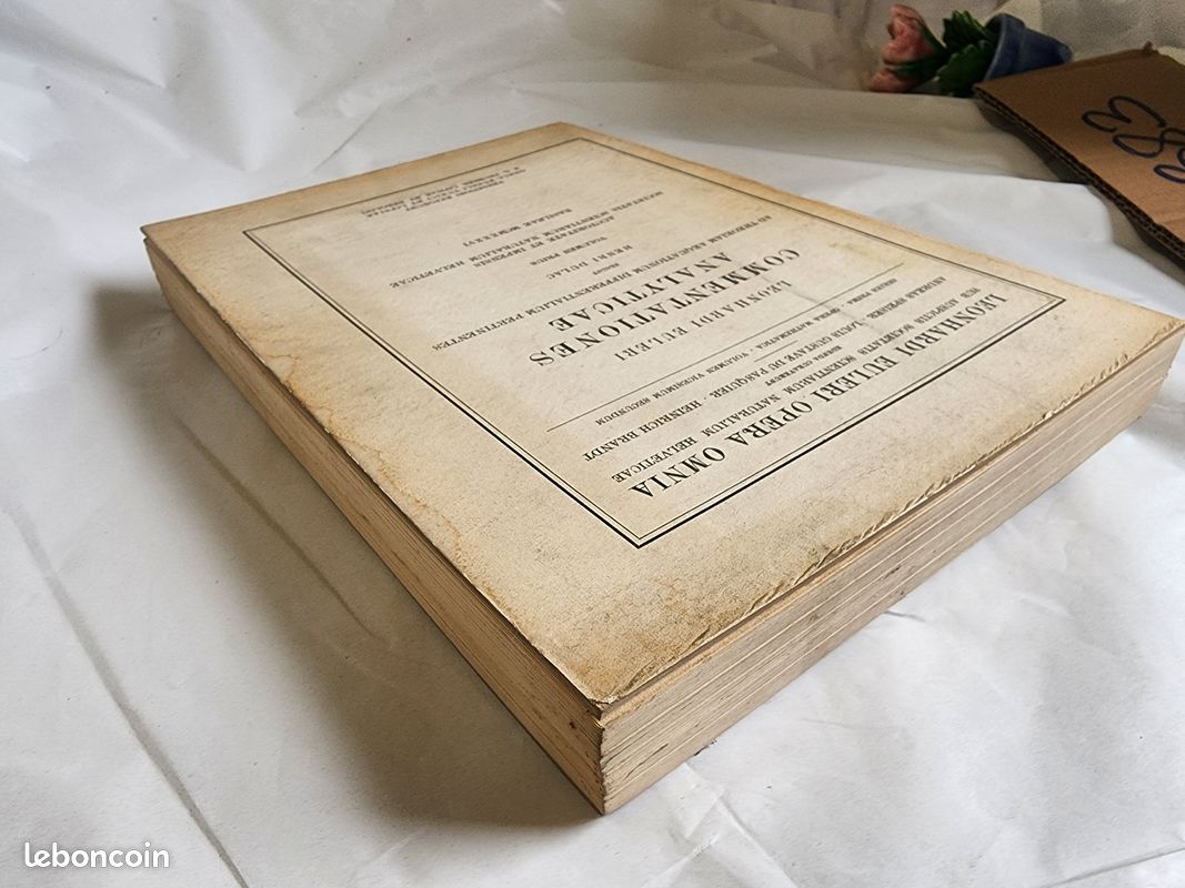 Livre Commentationes Analyticae - Leonhard Euler - Volumen Prius - 1936 (image 4)