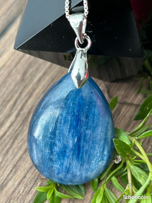 Bijou Pendentif Forme Goutte , Agate Botswana 80 carats / 16 Gr - 39 mm x 29 mm - Pierres naturelles (image 10)