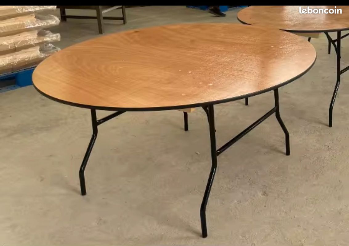 Promo Table en bois pliante professionnelle 152cm (image 1)