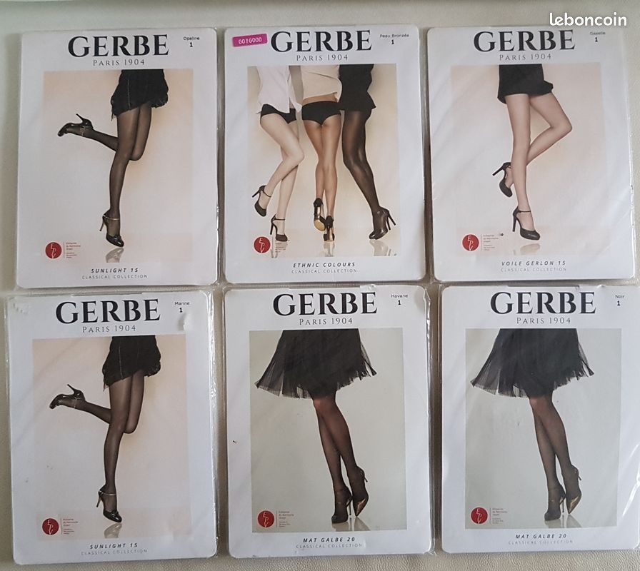 Collants Femme GERBE Voile 20 - Taille 0, Couleur Opaline - Très Transparents Et Sculptants - Neufs Avec étiquettes